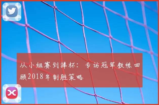 从小组赛到捧杯:专访冠军教练回顾2018年制胜策略